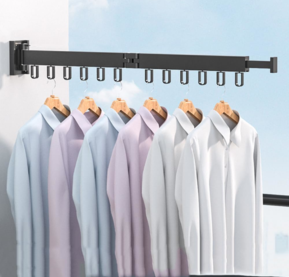 Wall mounted foldable clothes Drying Rack