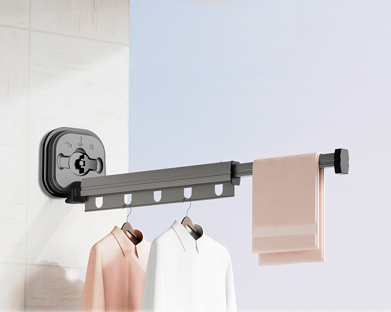 Wall mounted laundry Drying Rack No Punching foldable - HousesNice