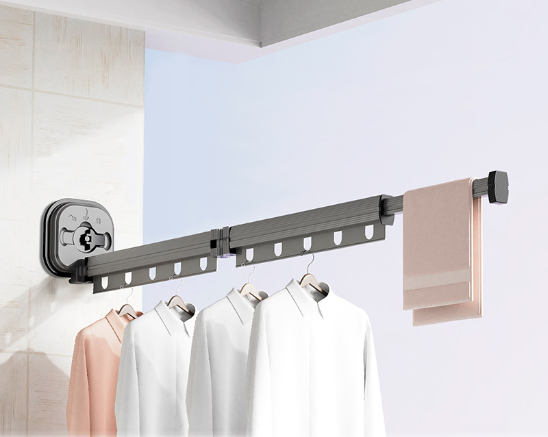 Wall mounted laundry Drying Rack No Punching foldable - HousesNice
