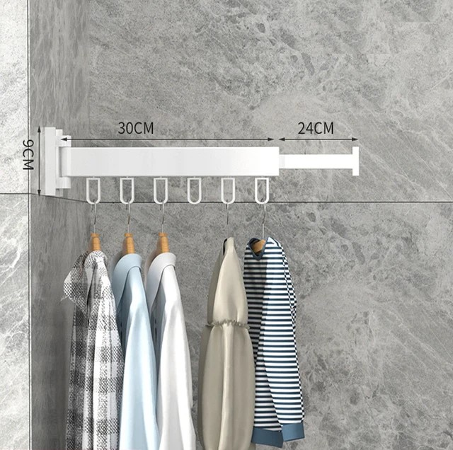 Wall mounted foldable clothes Drying Rack - HousesNice