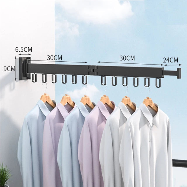 Wall mounted foldable clothes Drying Rack - HousesNice
