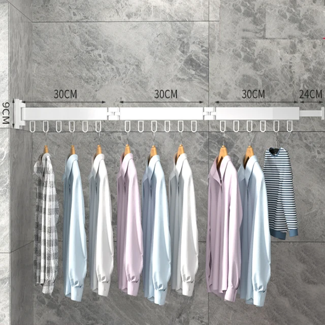 Wall mounted foldable clothes Drying Rack - HousesNice