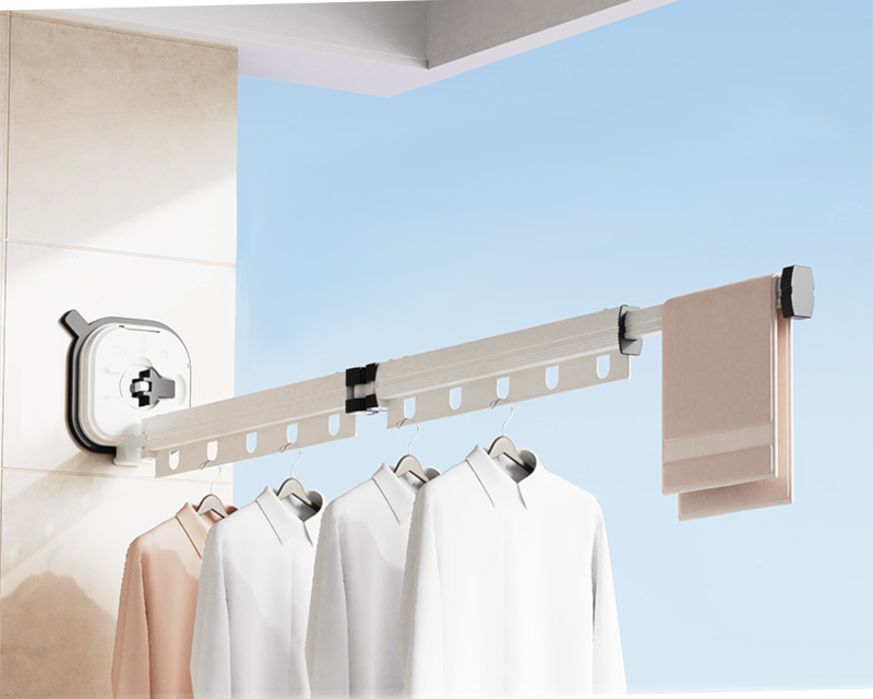 Wall mounted laundry Drying Rack No Punching foldable - HousesNice