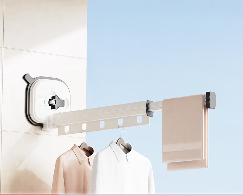 Wall mounted laundry Drying Rack No Punching foldable - HousesNice