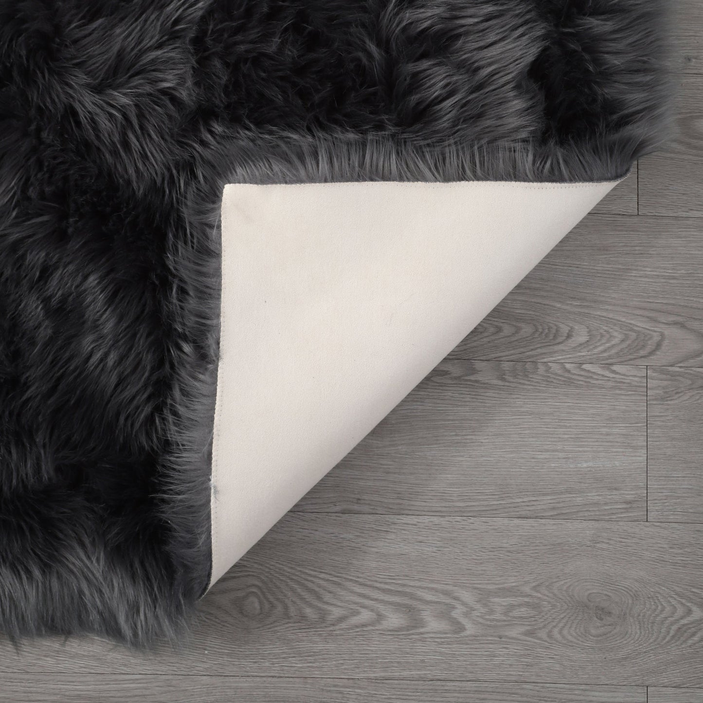 Cozy Ultra Soft Fluffy Faux Fur Grey Area Rug - HousesNice