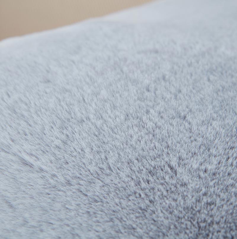 Agnes Luxury Gray Chinchilla Faux Fur Pillow - HousesNice