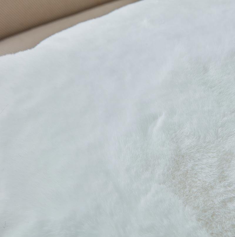 Agnes Luxury White Chinchilla Faux Fur Pillow - HousesNice