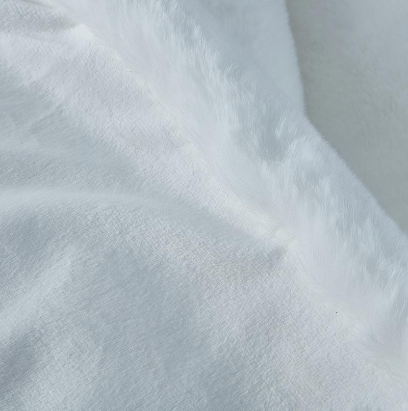 Cassilda Luxury White Chinchilla Faux Fur Throw Blanket - HousesNice