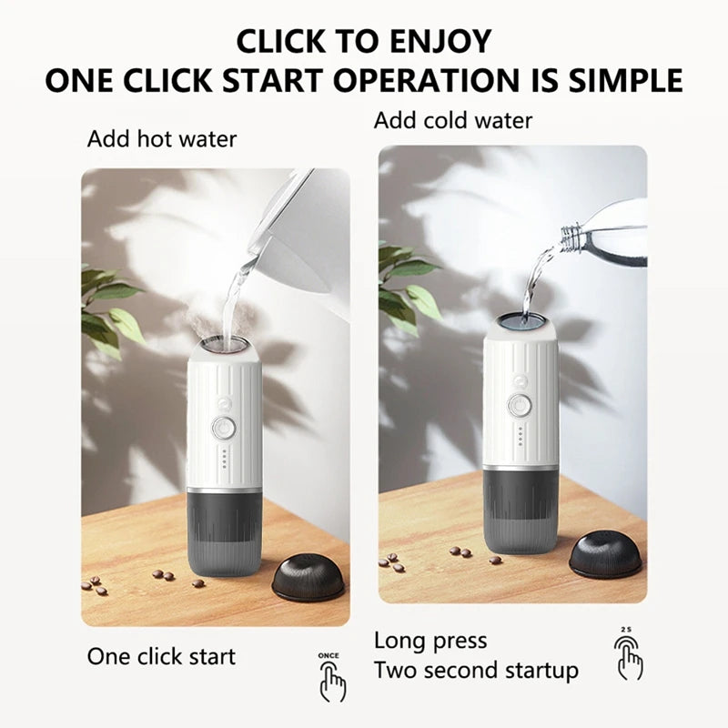 Portable Espresso Coffee Maker (White) NEW!