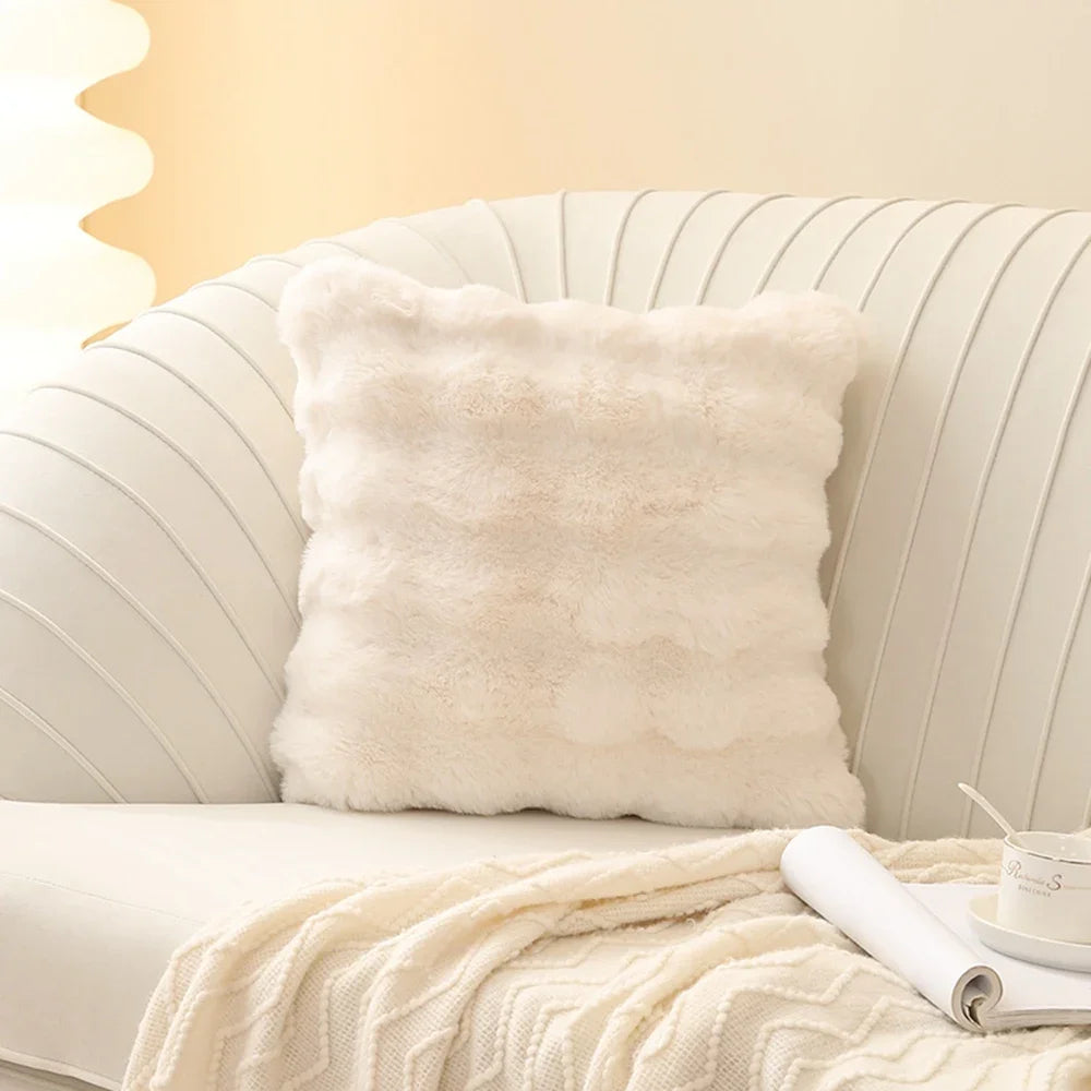 Luxury Plush Square Cushion Cover 18x18 in - HousesNice