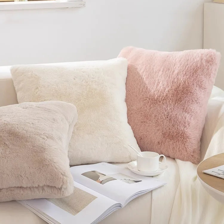 Luxury Chinchilla Faux Fur Pillows Case - HousesNice