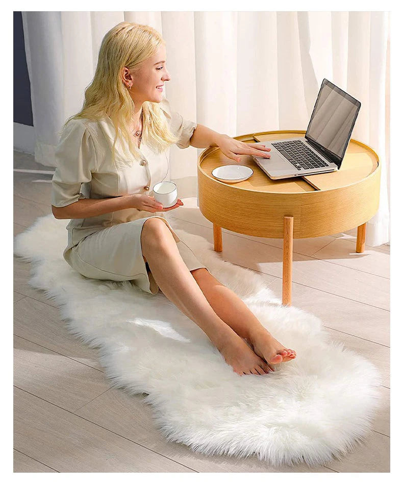 Luxury Ultra Soft Faux Sheepskin Fur Rug - HousesNice