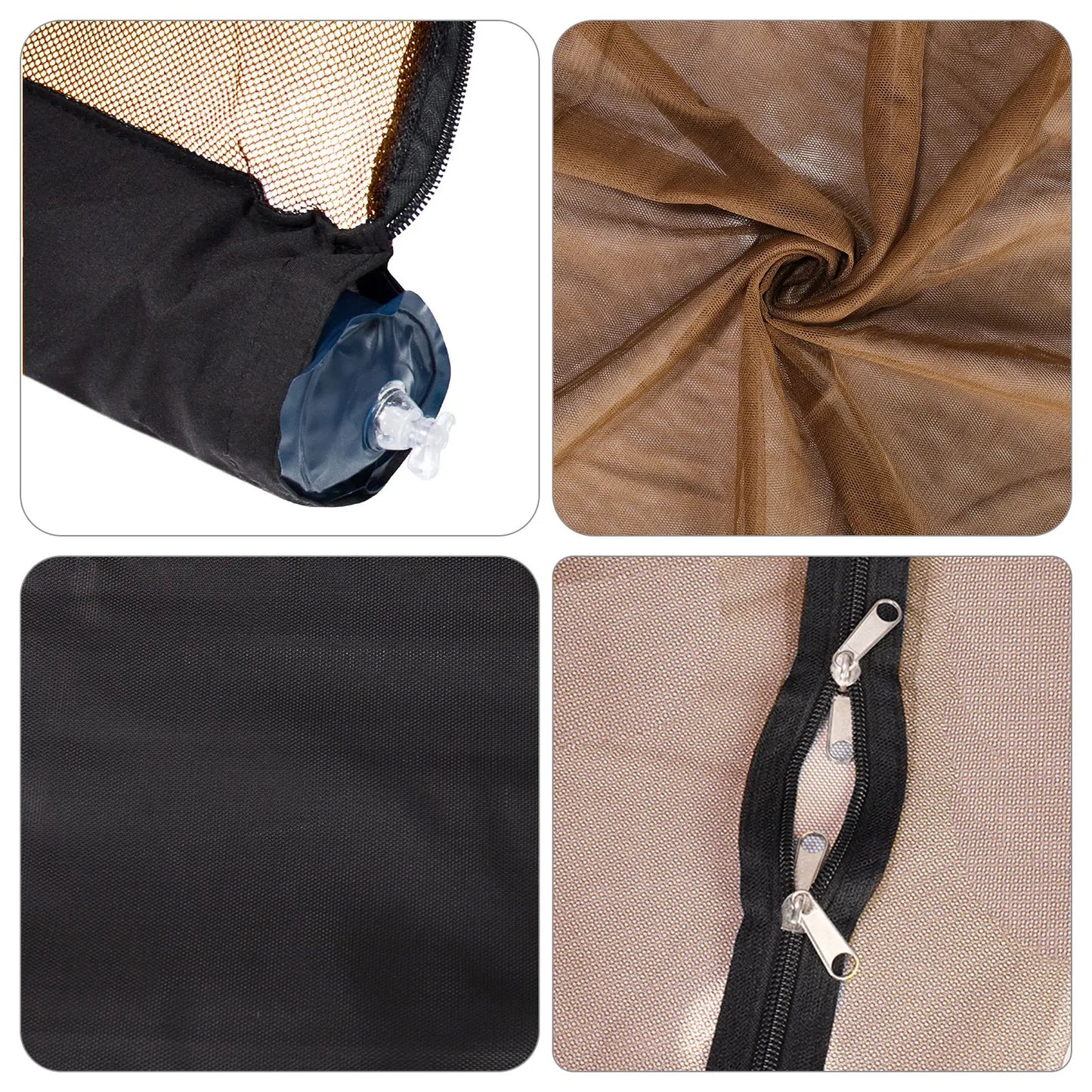 Mosquito net for patio umbrella – Outdoor insect screen cover with zipper