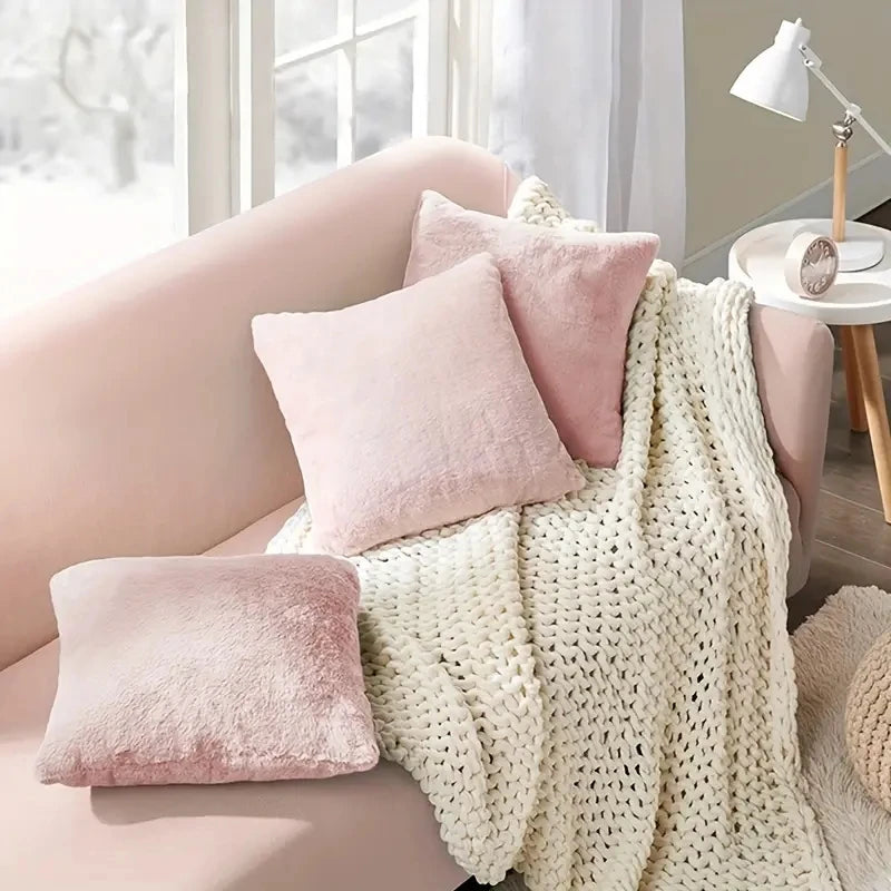 Luxury Chinchilla Faux Fur Pillows Case - HousesNice