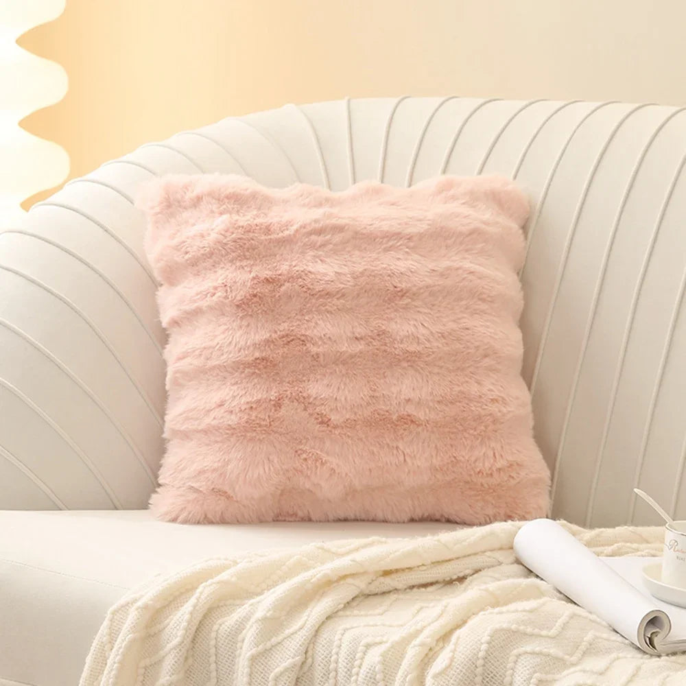 Luxury Plush Square Cushion Cover 18x18 in - HousesNice