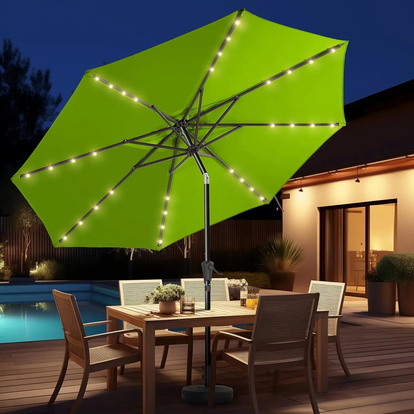Premium Solar powered LED Outdoor Umbrella | Garden & Patio Shade