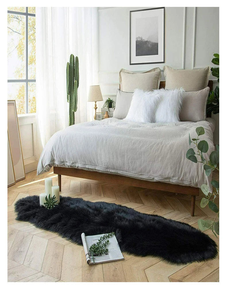 Luxury Ultra Soft Faux Sheepskin Fur Rug - HousesNice