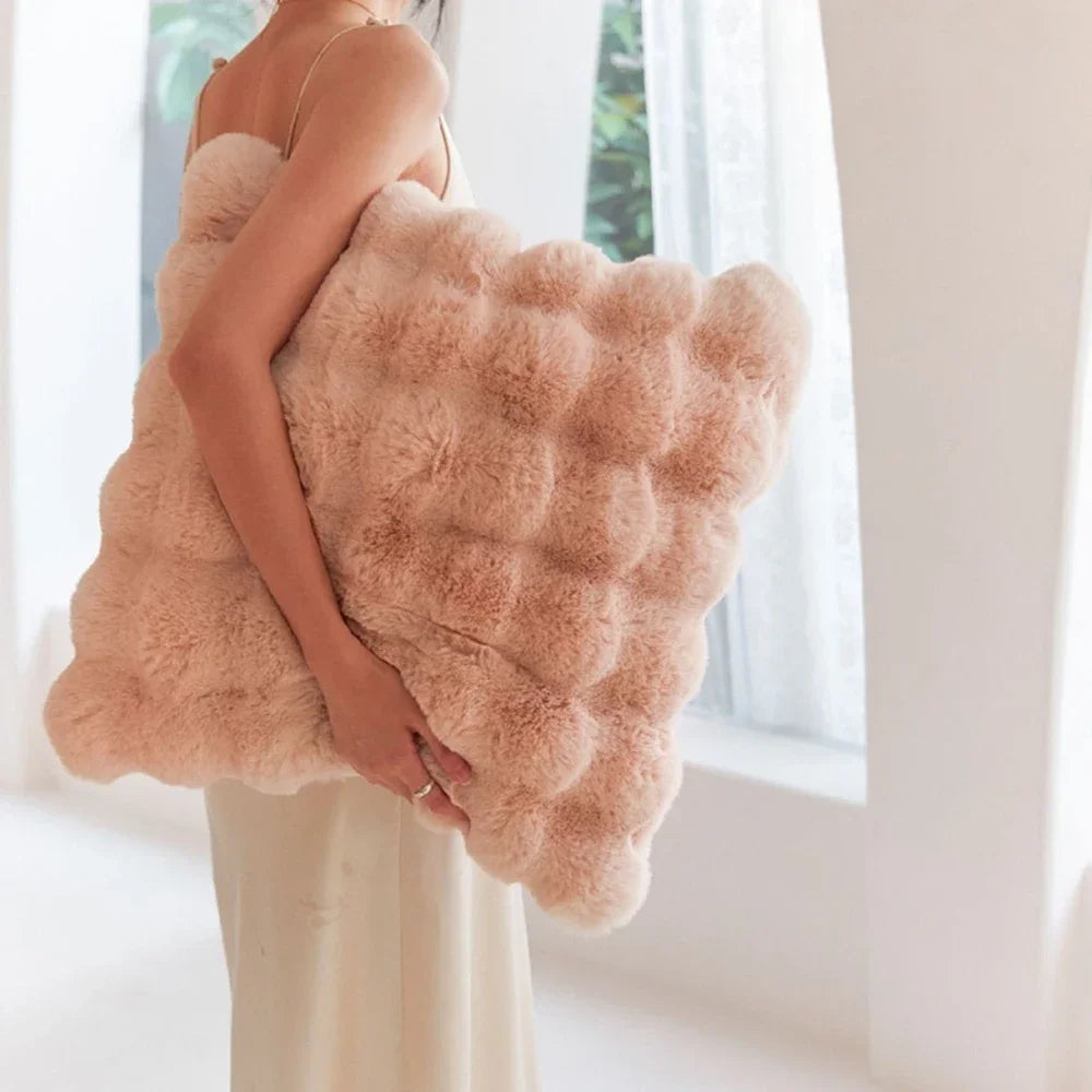 Luxury Plush Square Cushion Cover 18x18 in - HousesNice