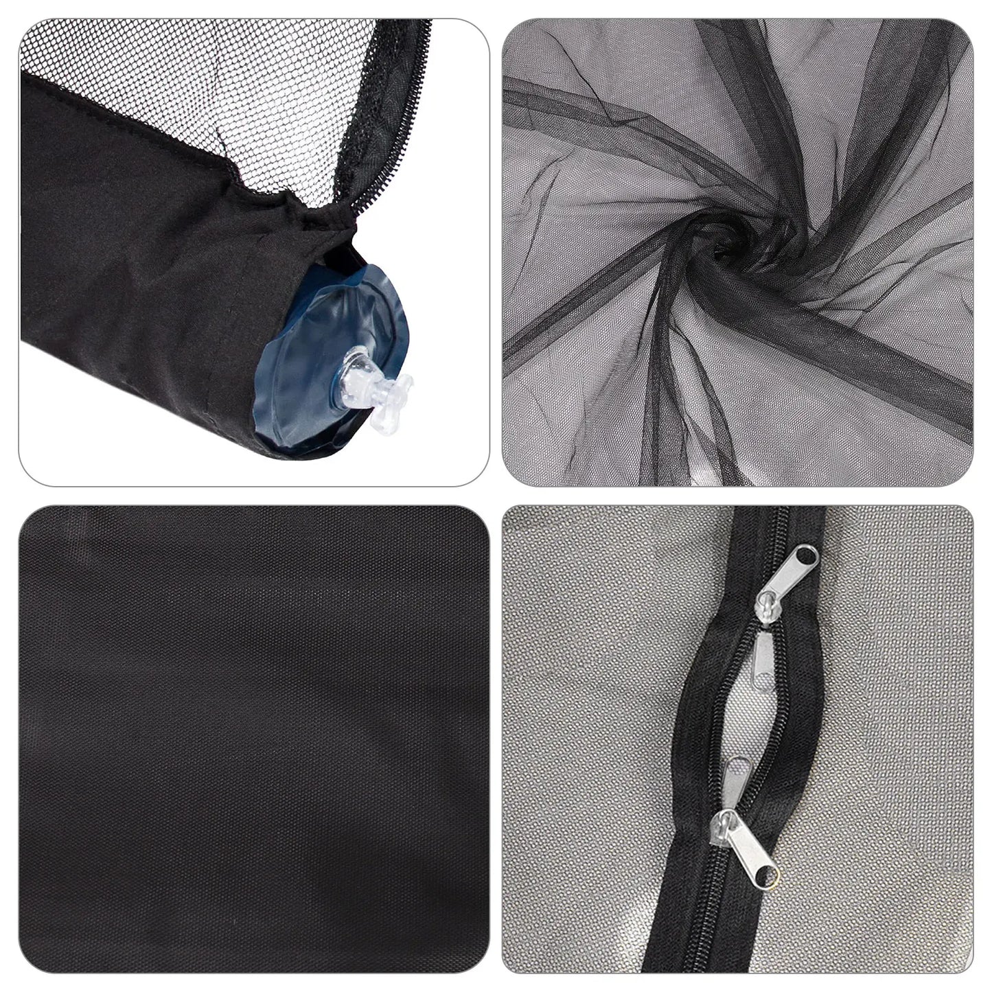 Mosquito net for patio umbrella – Outdoor insect screen cover with zipper