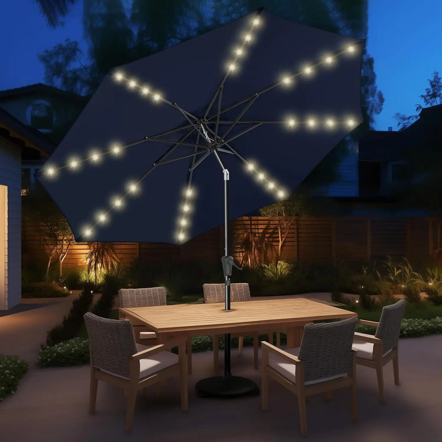 Premium Solar powered LED Outdoor Umbrella | Garden & Patio Shade