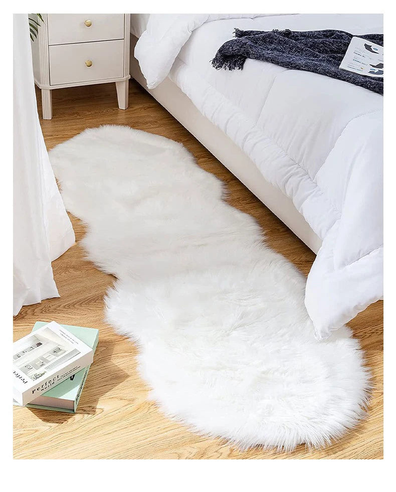 Luxury Ultra Soft Faux Sheepskin Fur Rug - HousesNice