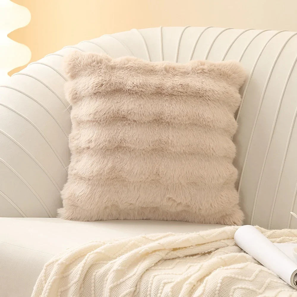 Luxury Plush Square Cushion Cover 18x18 in - HousesNice