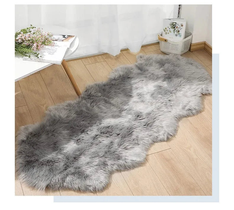 Luxury Ultra Soft Faux Sheepskin Fur Rug - HousesNice