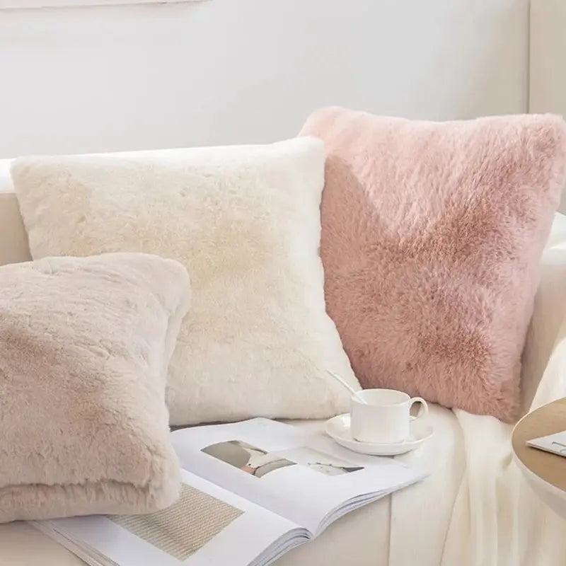 Luxury Chinchilla Faux Fur Pillows Case - HousesNice