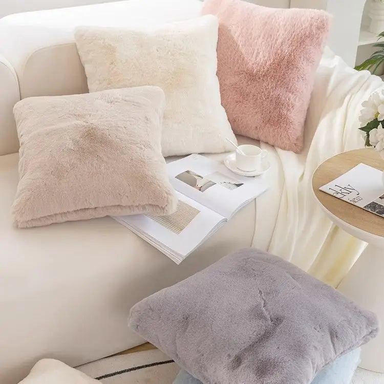 Luxury Chinchilla Faux Fur Pillows Case - HousesNice