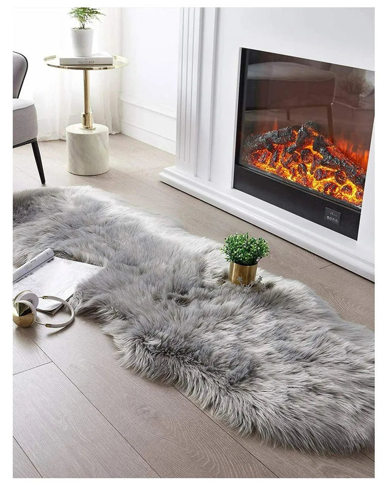 Luxury Ultra Soft Faux Sheepskin Fur Rug - HousesNice