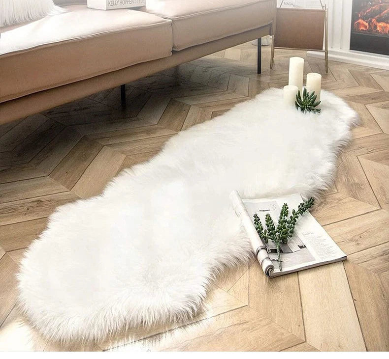 Luxury Ultra Soft Faux Sheepskin Fur Rug - HousesNice