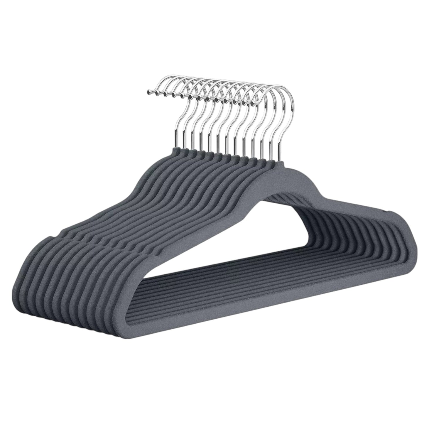 Velvet Non-Slip Clothing Hangers, 17 inches (45cm), 10pcs - HousesNice