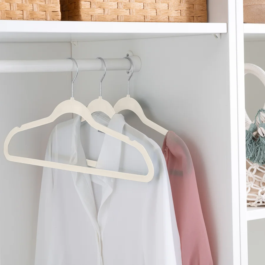 Velvet Non-Slip Clothing Hangers, 17 inches (45cm), 10pcs - HousesNice