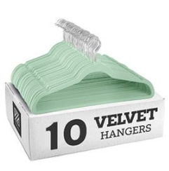 Velvet Non-Slip Clothing Hangers, 17 inches (45cm), 10pcs - HousesNice