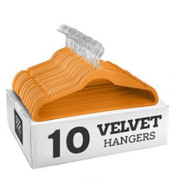 Velvet Non-Slip Clothing Hangers, 17 inches (45cm), 10pcs - HousesNice