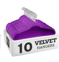 Velvet Non-Slip Clothing Hangers, 17 inches (45cm), 10pcs - HousesNice