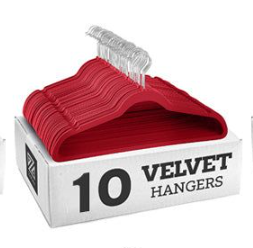 Velvet Non-Slip Clothing Hangers, 17 inches (45cm), 10pcs - HousesNice