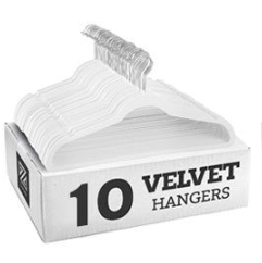 Velvet Non-Slip Clothing Hangers, 17 inches (45cm), 10pcs - HousesNice