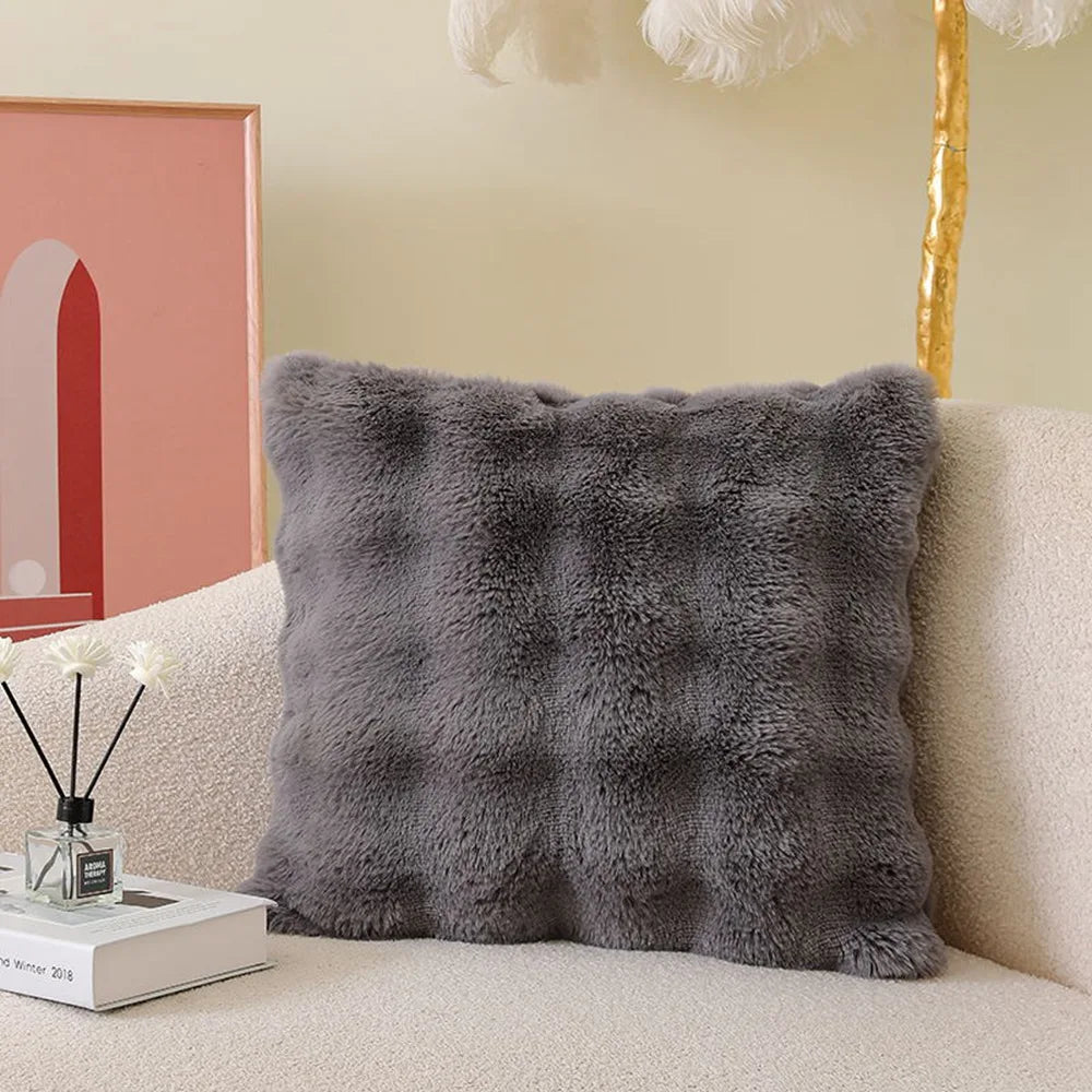 Luxury Plush Square Cushion Cover 18x18 in - HousesNice