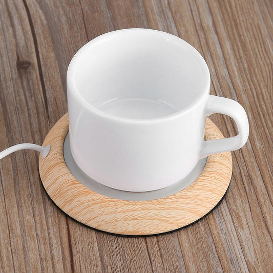 USB Wood Grain Cup Warmer - HousesNice