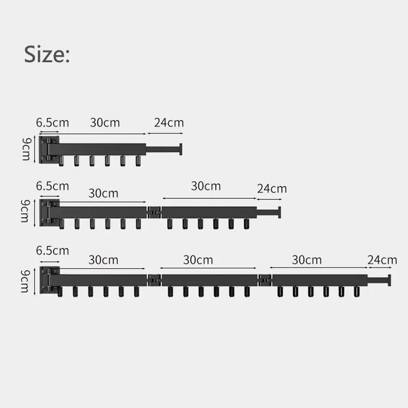 Wall mounted foldable clothes Drying Rack - HousesNice