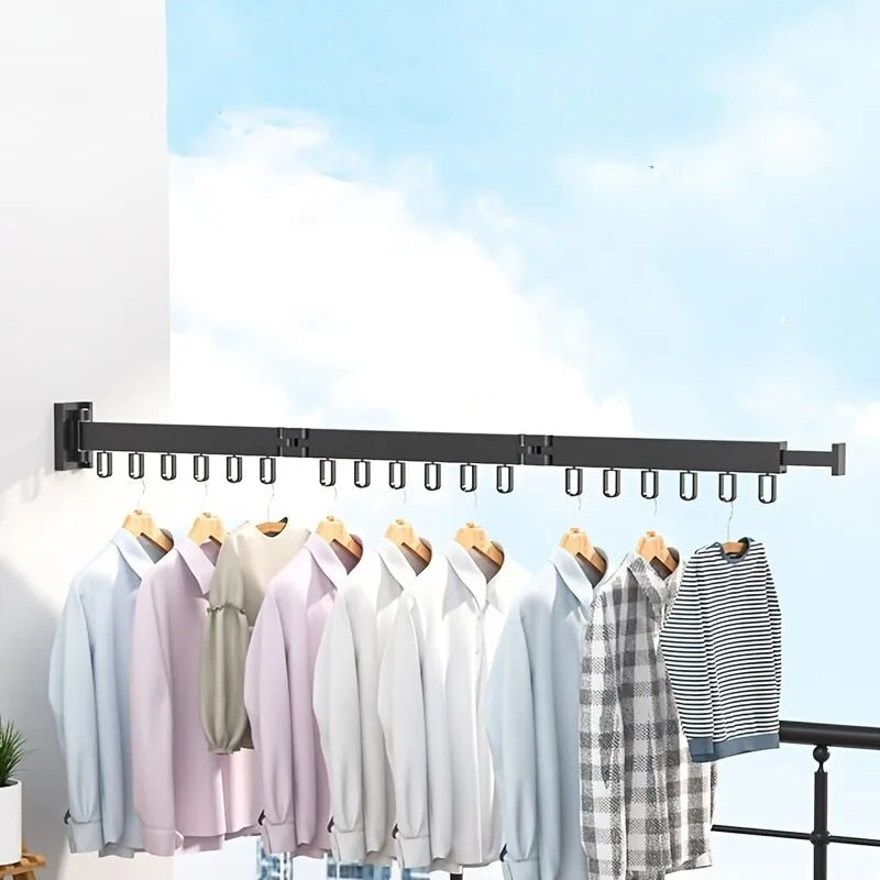 Wall mounted foldable clothes Drying Rack - HousesNice