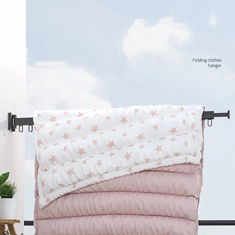 Wall mounted foldable clothes Drying Rack - HousesNice