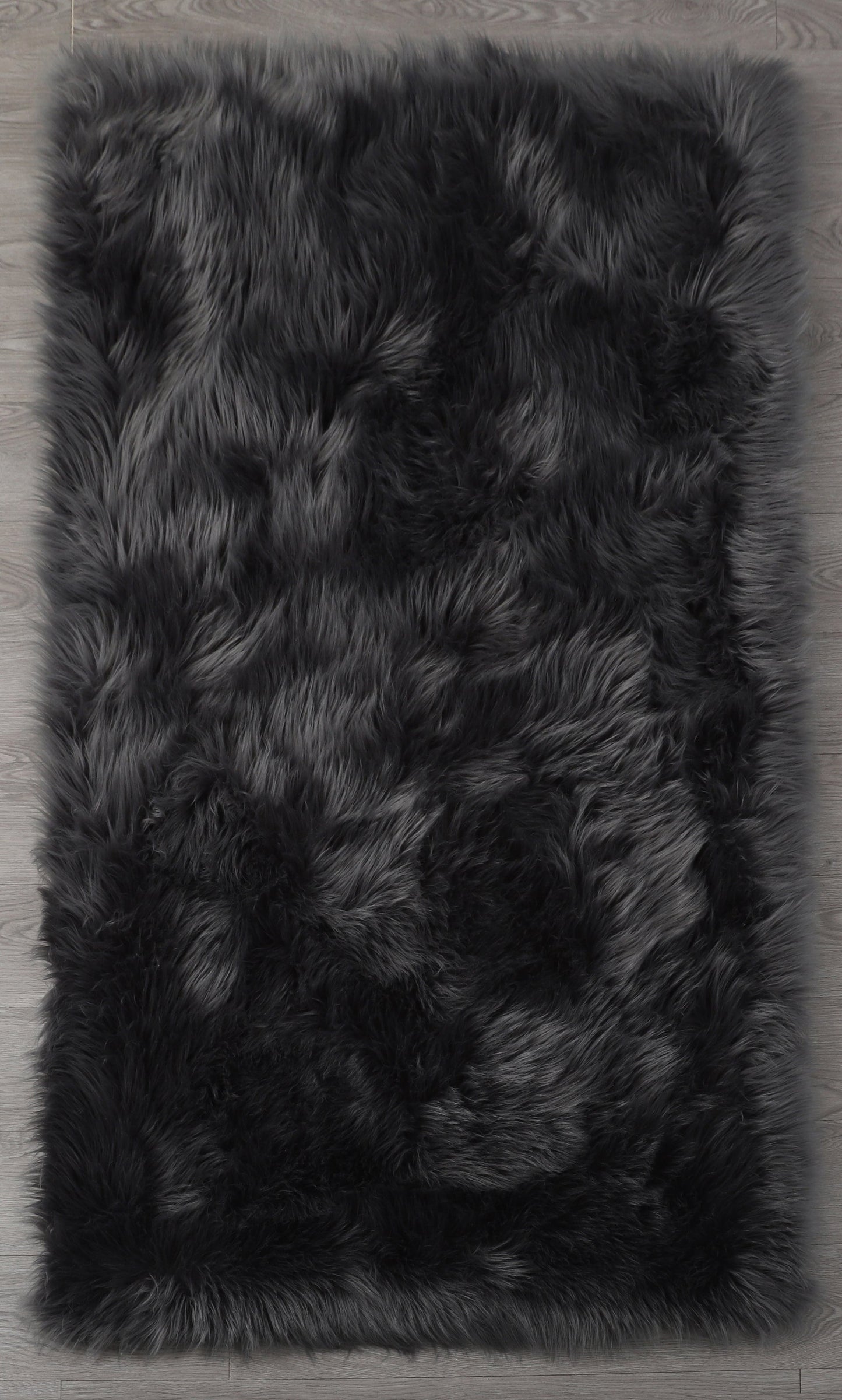 Cozy Ultra Soft Fluffy Faux Fur Grey Area Rug