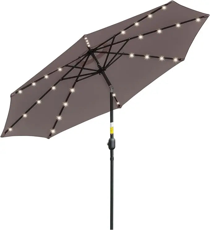 Sombrilla de jardín con luz LED solar para terraza