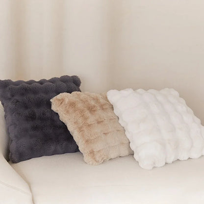 Luxury Plush Square Cushion Cover 18x18 in