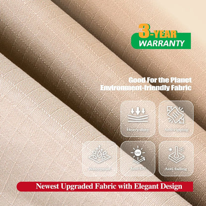 Patio Furniture Cover, Waterproof Anti-UV for Table and Chairs Set, Beige, 108"x82"