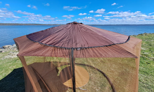 Large mosquito net for patio umbrella